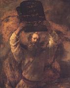 Moses Breading the Tablets (mk33) Rembrandt